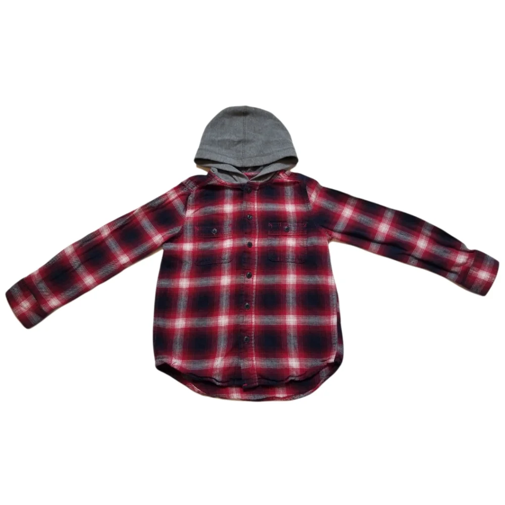 The Children's Place Hooded Shirt Jacket Size M 7/8